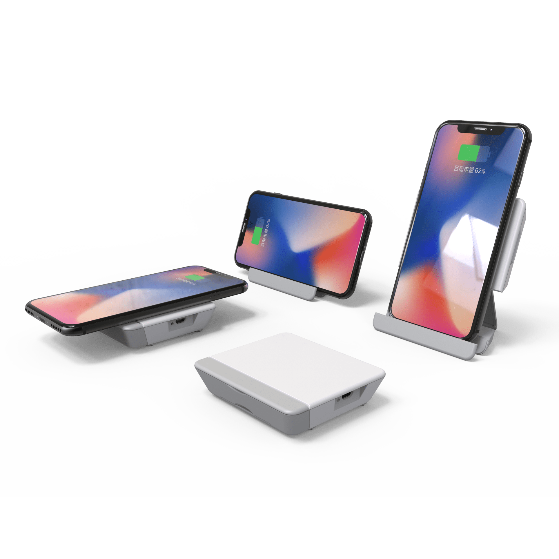 YOUTONG WP003 foldable wireless charger in use