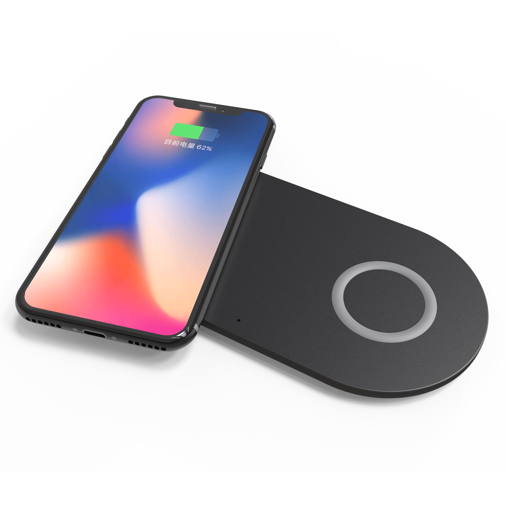 YOUTONG WP005 dual wireless charger pad in use