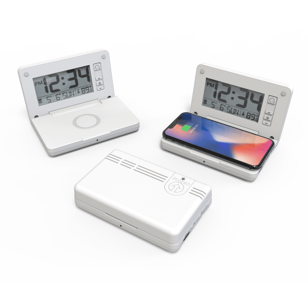 Travel alarm Clock with Wireless Charger YT80100
