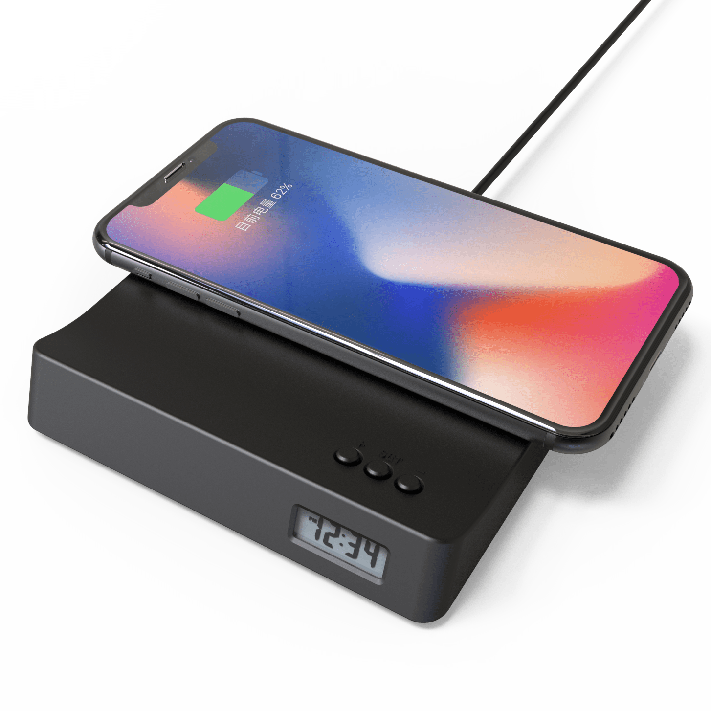 YOUTONG wireless charger on a real bedside table
